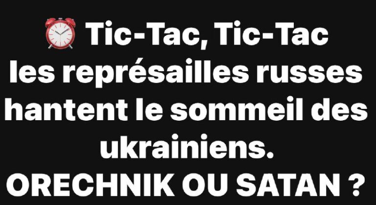 Les ukrainiens ne dorment plus…